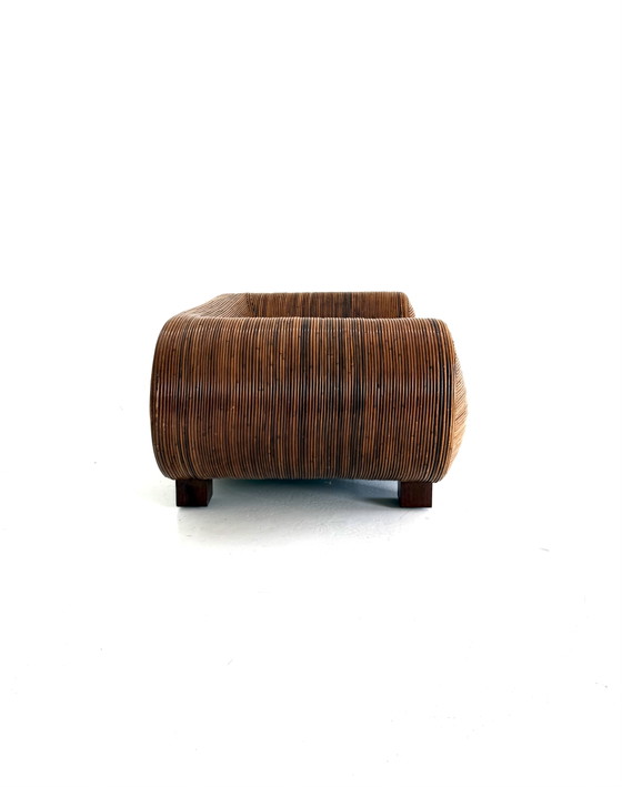 Vintage Pencil Wicker Sculptural Armchair, Italy ‘80 – Wood (photo 5 of 14)