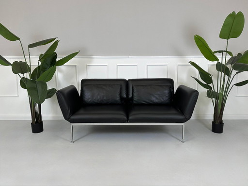 Brühl Roro Designer Black Sofa Couch Sleeping function Lounger