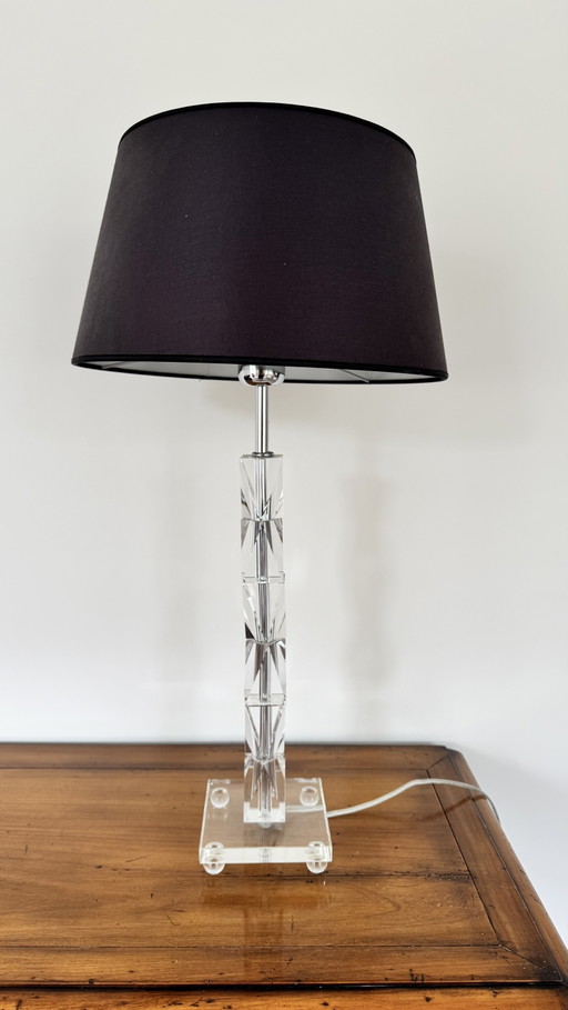 Hollywood Regency Style Lamp – tafellampen, Metal, Plexiglass (photo 2 of 5)