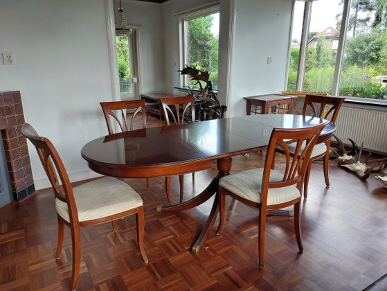 Mesa de comedor extensible con cuatro sillas a juego y mesa de centro. – Selva, Conjuntos de comedor, Wood (photo 3 of 10)