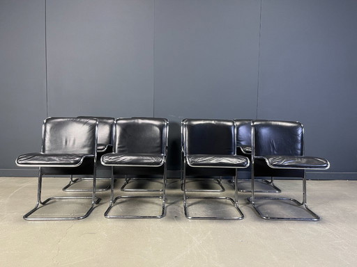 Set di 8 sedie Calla di Antonio Ari Colombo sedie da pranzo, anni '70