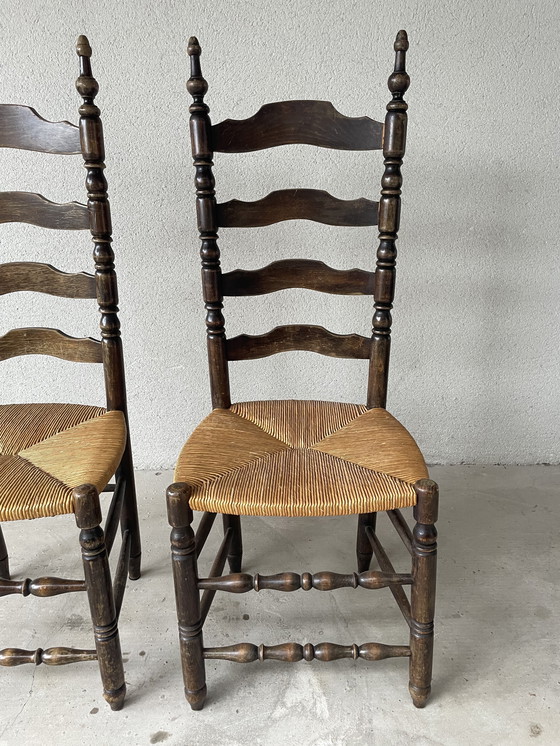 Image 1 of sillas rústicas de paja, 1950