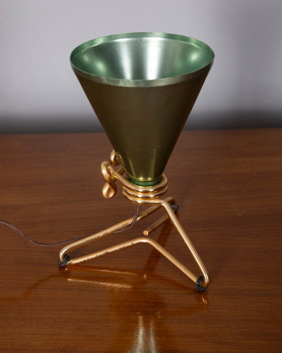Lampada da tavolo vintage anni '50 disegnata da Ettore Sottsass per Rinnovel – Lampade da tavolo, Metallo (photo 2 of 8)