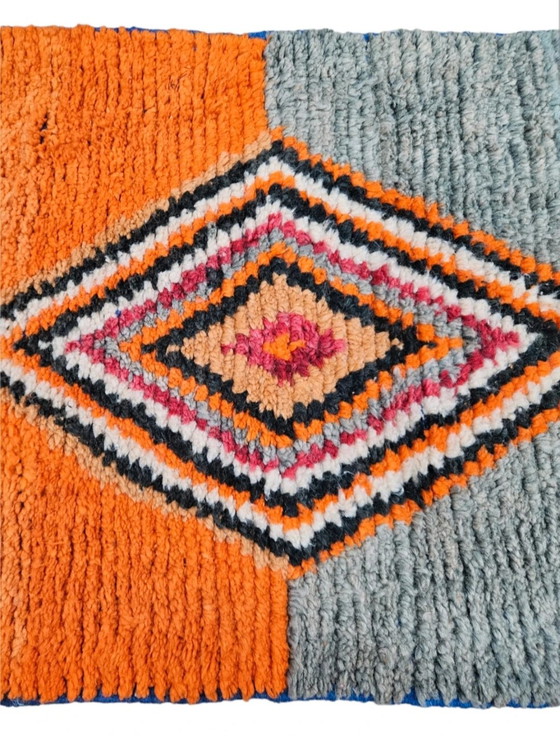 Image 1 of Handgeknoopt oosters wol Berber tapijt Boujad new Marokko 74x354cm