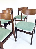 6x Chaise de salle à manger restaurée, Erik Buch, années 1960