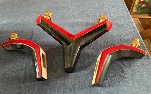 Art Deco ceramic wall lights from the 1950s and 60s