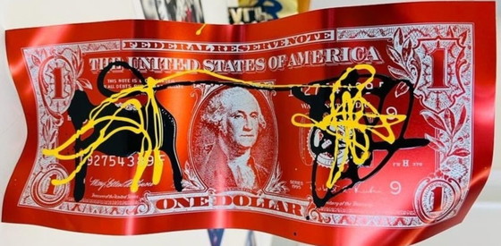 Image 1 of Karl LAGASSE – One Dollar Red Underground – Künstlerskulptur