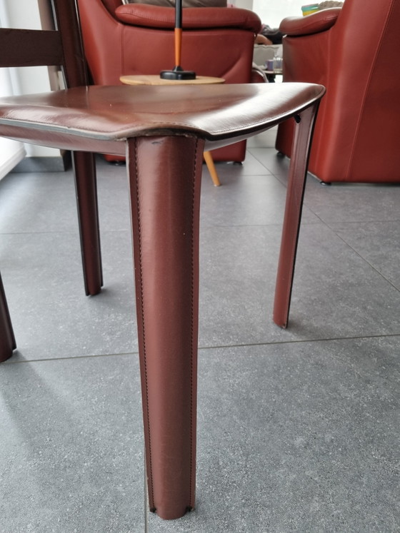 Set aus 4 Ladderback Esszimmerstühle – de Couro of Brazil, Leather (photo 7 of 8)