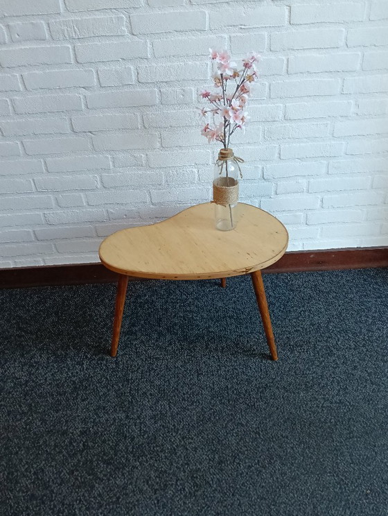 Wooden kidney-shaped side table from the 50s/60s (photo 7 of 15)