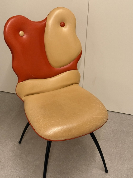 Leolux stoel, Eetkamerstoelen, Leer, Rood (foto 5 van 5)