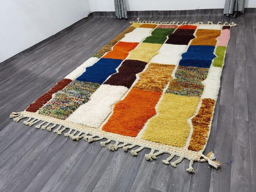Magnificent Unique Multicolored Berber Rug 170/250 – vloerkleden en tapijten, Wool (photo 2 of 9)