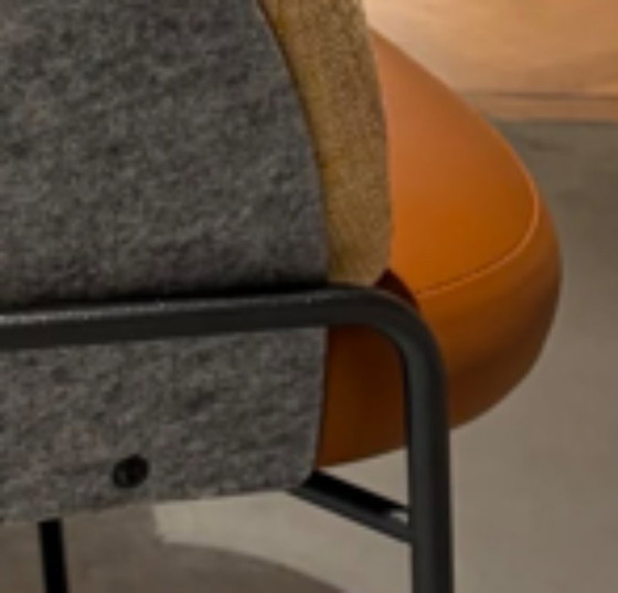 KFF Design Lunar Pure Chaises de salle à manger (lot de 4), Cuir, Métal, Noir (photo 5 sur 5)