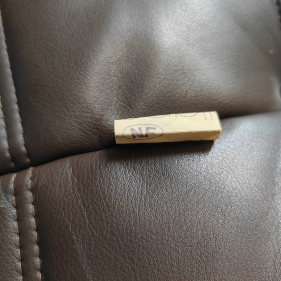 Image 1 of Conjunto Togo de Ligne Roset de los años 70 en piel color moca