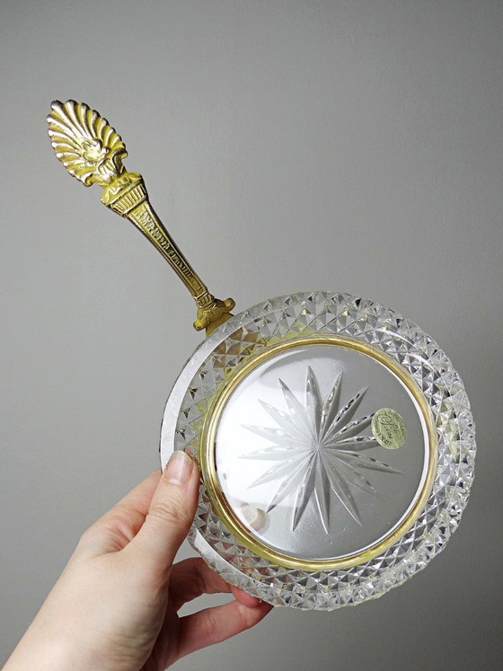 Image 1 of Sèvres crystal trinket tray, designed by L. Seiler, with an antique gilt mount