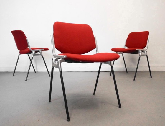 1/13 Giancarlo Piretti Castelli DSC 106 Chair red Aluminium – Dining chairs, Metal, Textile, Vintage (photo 2 of 12)