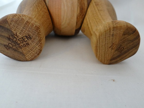 Image 1 of The Christmas gift: Kaj Bojesen 25 cm bear made from residual wood for the 70th anniversary in the original box