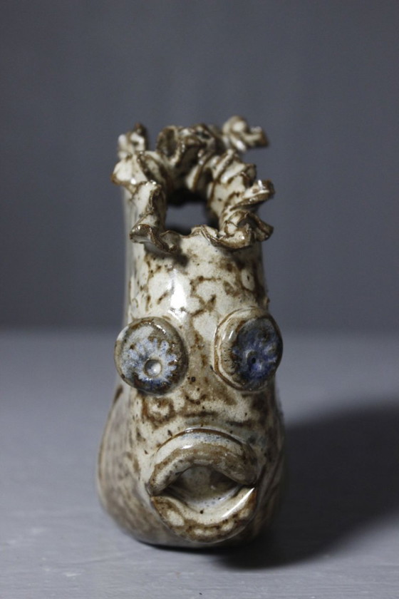 Alexis Kostanda in Vallauris - Zoomorphic Ceramic Flower Vase, 1980s (photo 3 of 7)
