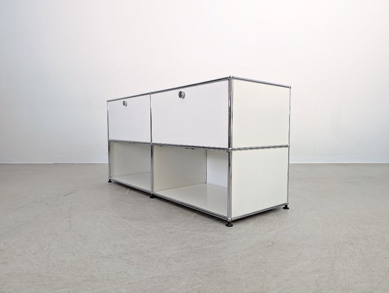 Image 1 of Original USM Haller Sideboard 2x2 pure white chest of drawers sideboard