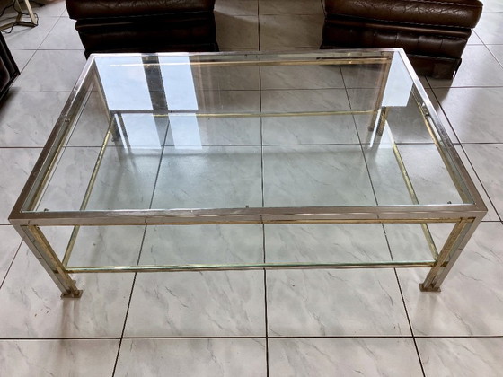 Image 1 of Glass coffee table Belgochrom