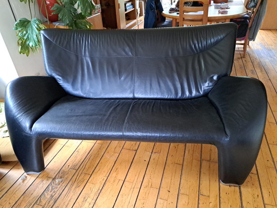 Image 1 of Leolux Echnaton 2,5 zits in zwart leder