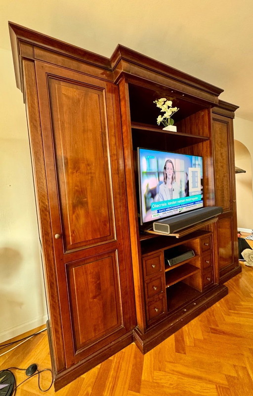 Italian cherry wood TV/Bookcase
