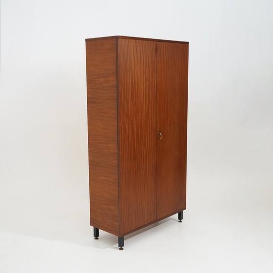 Image 1 of Teakhouten kledingkast met interne planken, jaren 60