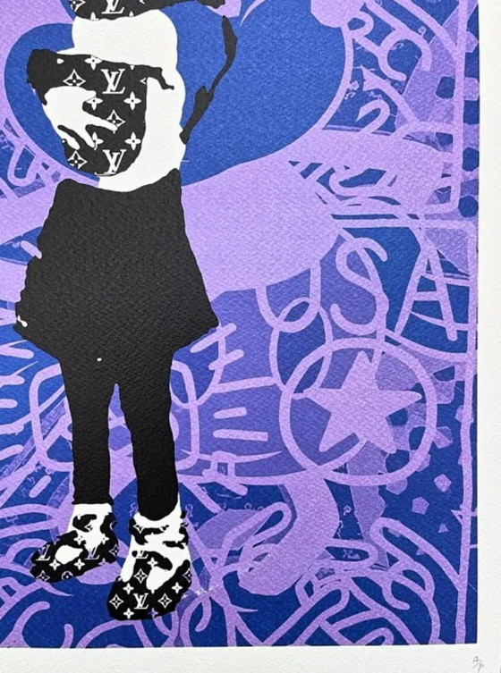 Image 1 of Death NYC - Blue Banksy Bomb Love - Édition limitée avec certificat