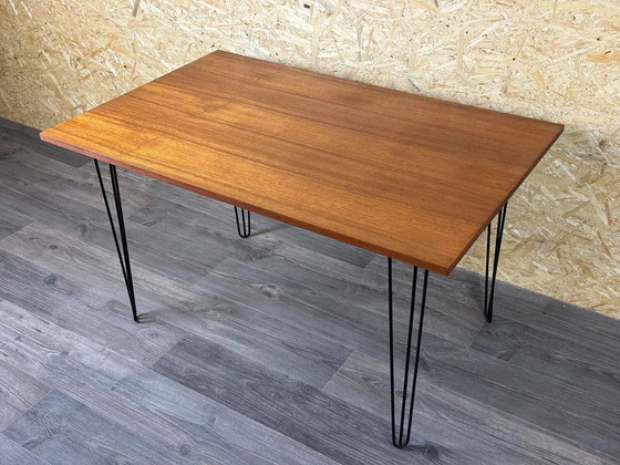 Image 1 of 60er 70er Jahre Teak & Metall Esstisch Dining Table Danish Modern Design Denmark
