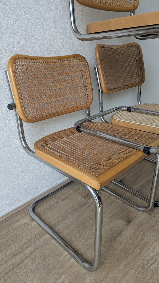 Image 1 of Set aus 3 Marcel Breuer Rattanstühlen B32
