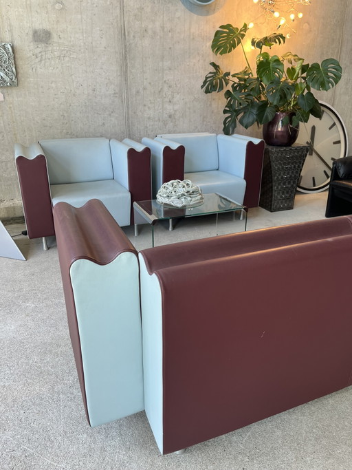 Moroso bankstel, 3-zits bank en 2 fauteuils, Ross Lovegrove