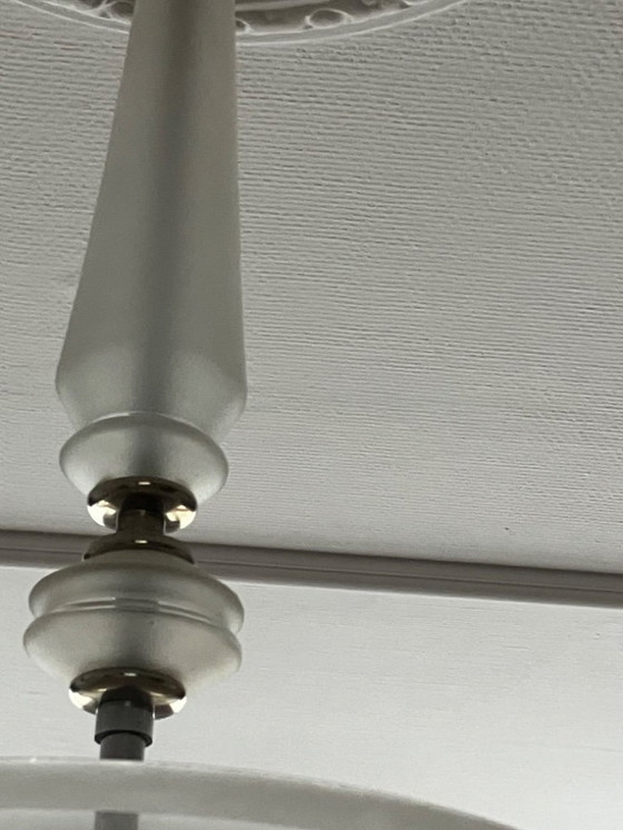 Image 1 of Art Deco pendant lamp glass and metal