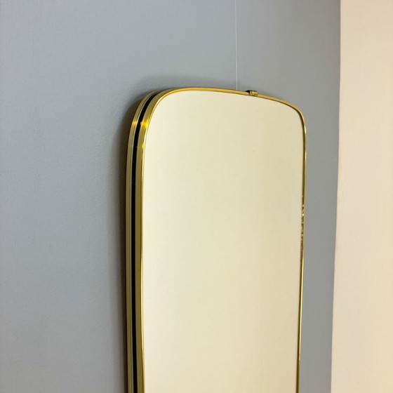 Image 1 of Wall mirror with brass frame, 1960s