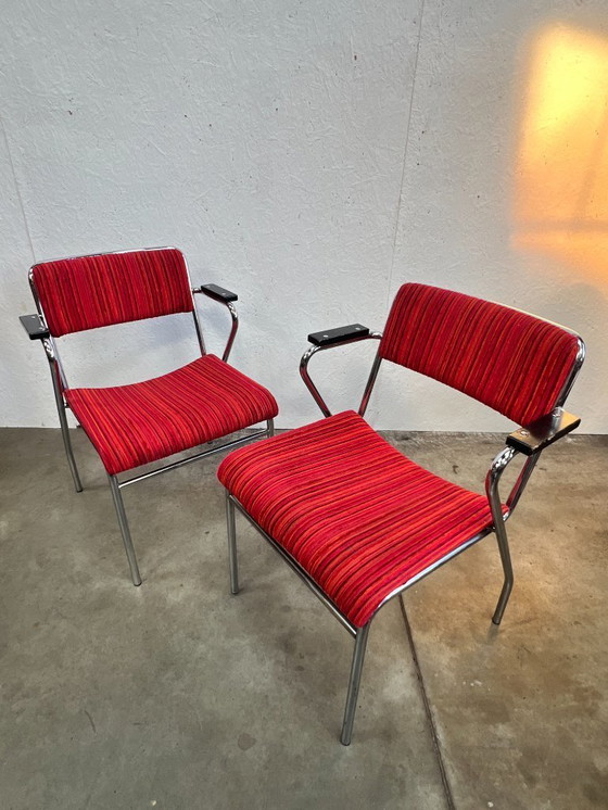 Image 1 of Coppia di sedie vintage cromate, Miljö Expo Ab, Svezia, anni '80