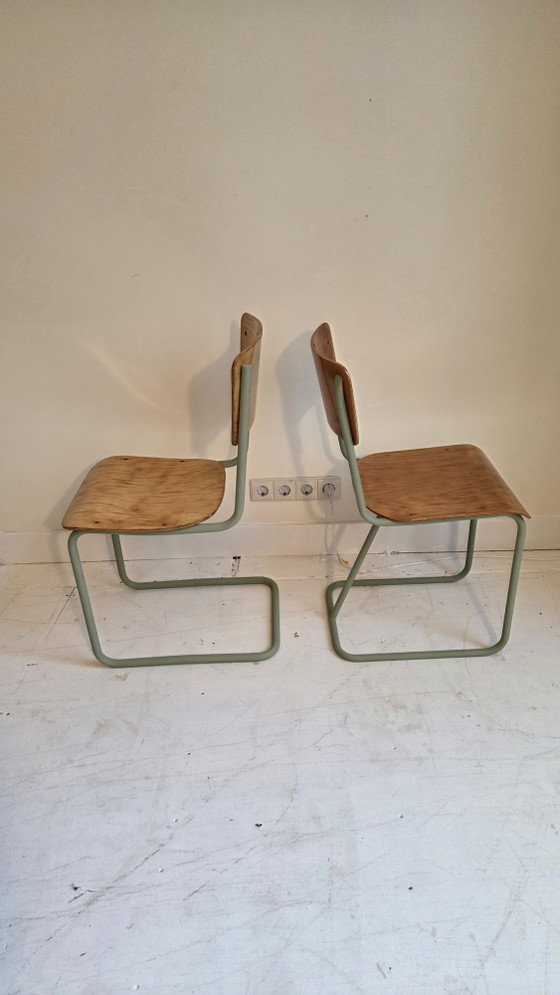 Sedie scolastiche finlandesi vintage - Restaurate – Sgabelli, Iron, Wood (photo 5 of 9)