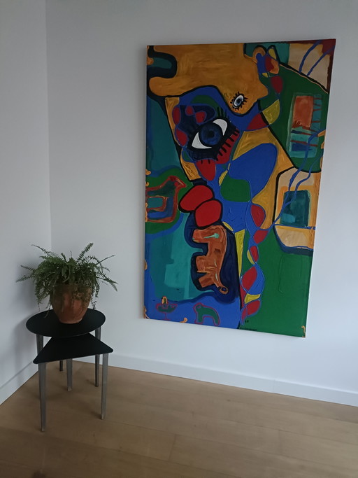 Large acrylic painting