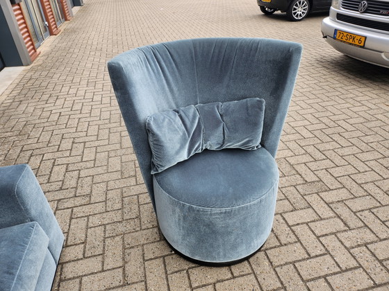 Image 1 of Bielefelder Werkstätten - Canapé d'angle Inspiration + fauteuil Polo - Comme neuf
