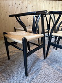 4x Wishbone-Stühle, entworfen von Hans Wegner