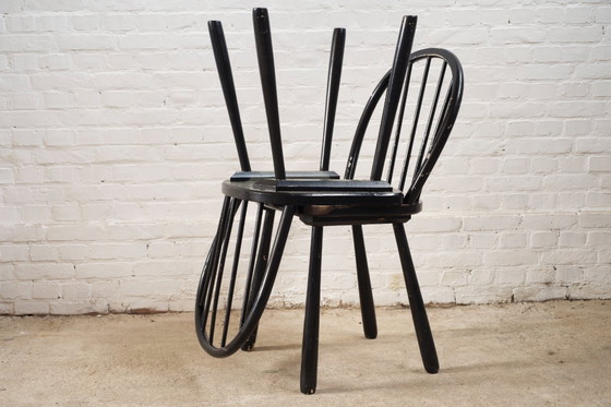 Image 1 of 6 sedie da pranzo "Windsor" di Jørgen Anker Heegaard, Fritz Hansen, 1940