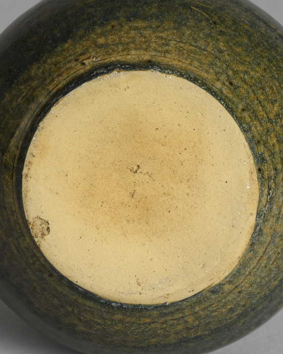 Image 1 of Paire de vases en céramique de Mathies Schwarze - Terre cuite émaillée verte, Allemagne