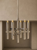 Gaetano Sciolari Mid-Century Modern Chrome Chandelier