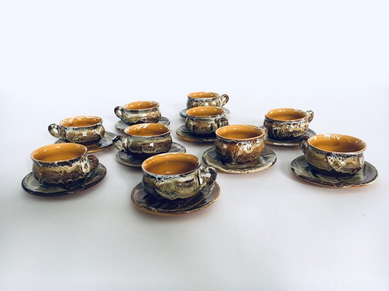 Image 1 of Midcentury Art Studio Pottery Tea & Coffee Service set, Vallauris France 1960's