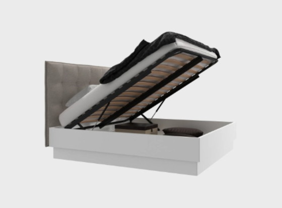 Image 1 of Lugano bed with storage space and swing-up frame and slatted base, excl. mattress