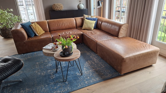 Image 1 of Divano angolare in pelle, 5 elementi