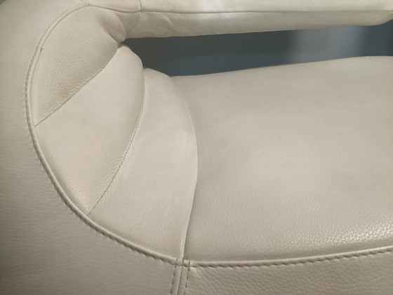 Fauteuil en cuir Leolux Gisa, Leolux Gisa fauteuil, Blanc, Modern (photo 11 sur 14)