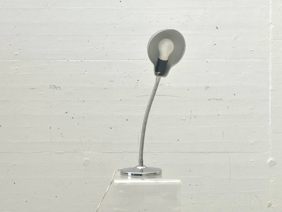 Image 1 of Chrome table lamp with gooseneck, Italy, 1960s