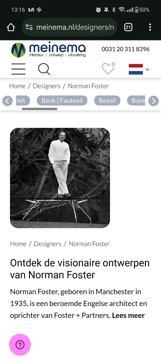 Image 1 of Italiaans Vintage Design Bureau Glazen Tafel Tecno Nomos by Norman Foster