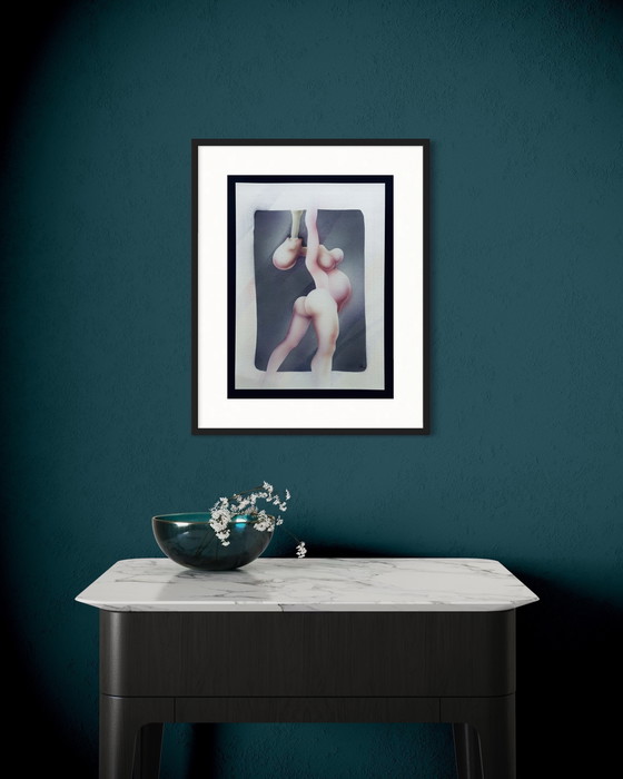 Image 1 of Yvon Adam raro cuadro erótico circa 1985 - enmarcado