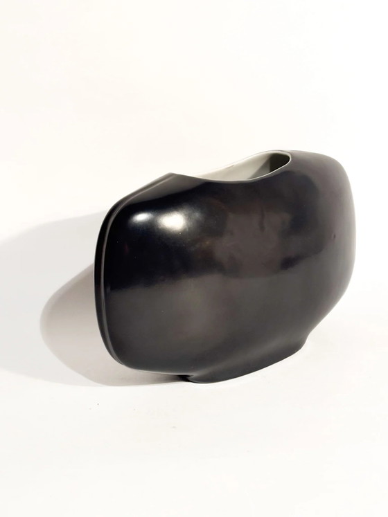 Hand-painted Porcelain Vase by C.A.B. Florence, 1960s – Mid Century Modern (photo 4 of 8)