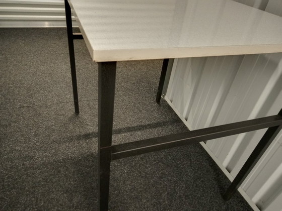 Image 1 of Tavolino vintage grigio in laminato stile metà secolo, dimensioni pratiche