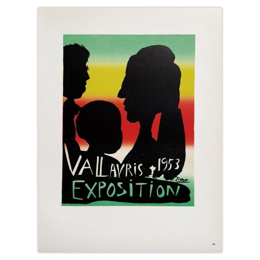 Pablo PICASSO AF 1953 - Exposition Vallauris poster 1959